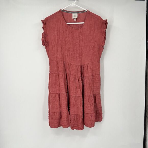 Knox Rose S Dress Guaze Pink Dress Hippie Festival Peasant Boho Grunge Western - Picture 1 of 11